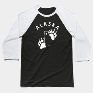 Standing Bear Silhouette - Alaska Wildlife Baseball T-Shirt